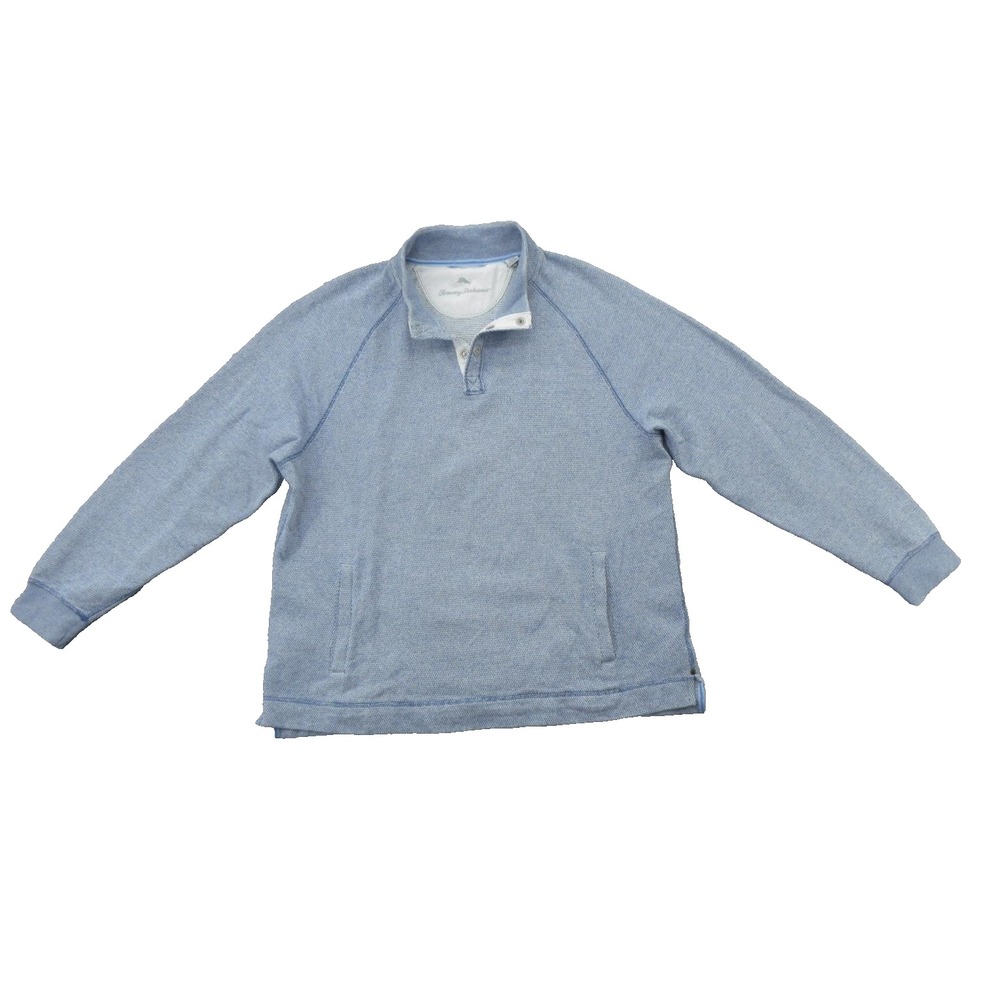 Tommy Bahama Sweater Mens XL Extra Large Quarter Snap Pullover Knit Casual